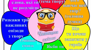 Дидактичний матеріал "Читацька квітка"