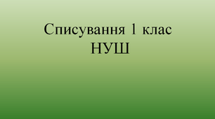Списування 1 клас НУШ Українська мова