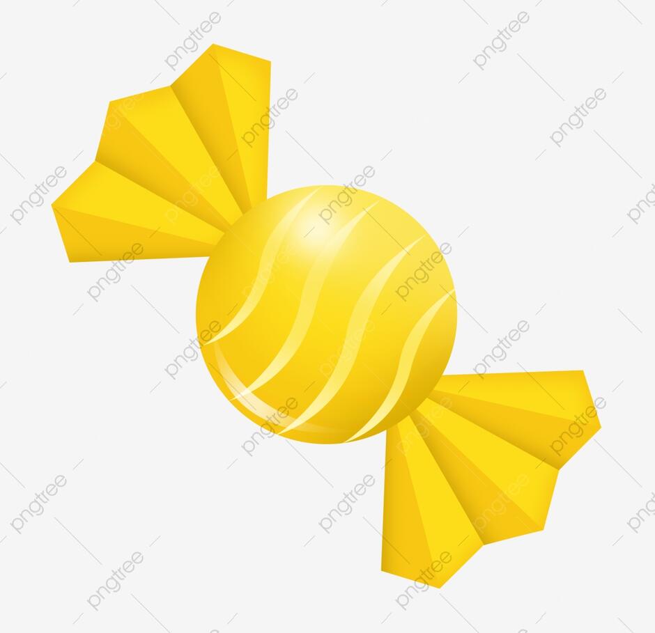 Hand Drawn Yellow Candy Illustration, Candy, Fruit Candy, One Sugar PNG Transparent Clipart Image and PSD File for Free Download
