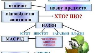 Іменник як частина мови: загальне значення, морфологічні ознаки, синтаксична роль.