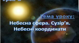 Урок астрономії №2 "Небесна сфера. Сузір'я. Небесні координати"
