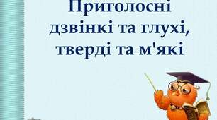 Приголосні глухі й дзвінкі,  тверді й м'які