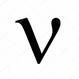 Lowercase Nu Греческая буква изолированы на белом фоне #333890120 - Ларасток