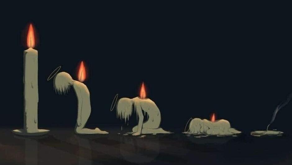 Возможно, это изображение (свеча, огонь и текст)