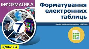 І7. Редагування та форматування в таблиці. Формули та функції