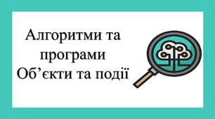 Тестування з теми: "Алгоритми та програми. Об’єкти та події". І частина