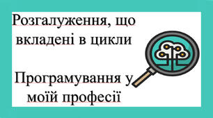Тестування з теми: "Розгалуження, що вкладені в цикли. Програмування у моїй професії". ІІІ частина