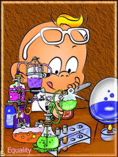Химик - анимационная картинка