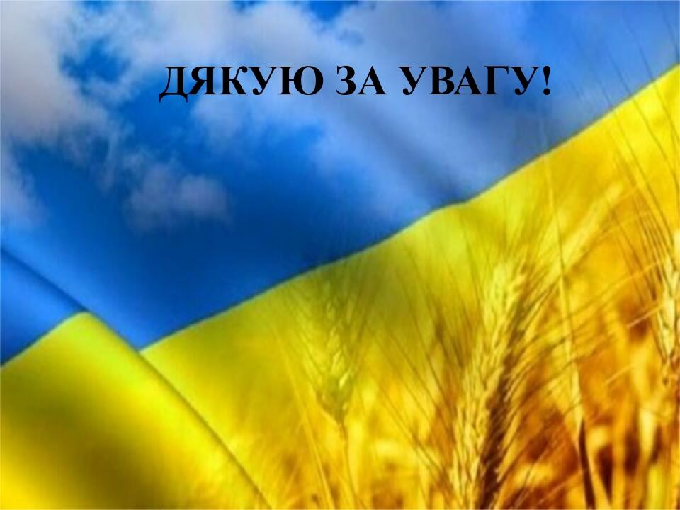 ДЯКУЮ ЗА УВАГУ!