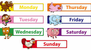 План-конспект уроку в 1 класі на тему : «Days of the week»