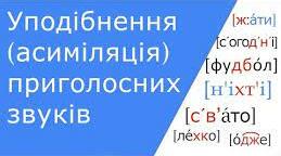 5  клас Вимова приголосних звуків. Уподібнення приголосних