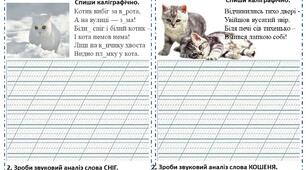 Картки для списування 1 клас