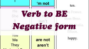 TO BE (NEGATIVE)