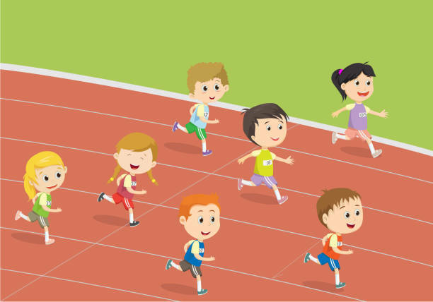 1,292 Boy Running Race Illustrations &amp; Clip Art - iStock