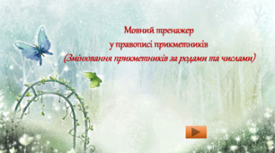 Мовний тренажер "Рід прикметників"