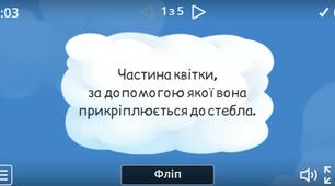 Інтерактивна вправа флеш-картки "Будова квітки"