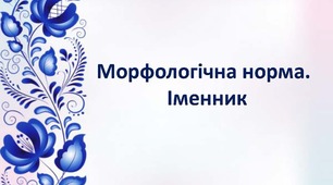 Морфологічна норма. Іменник
