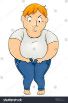 Plump Guy Tight Pants Vector Stock Vector (Royalty Free) 54531016