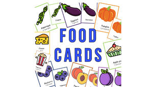 Food. Vegetables. Fruits. Cards