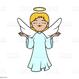 Cartoon Adult Female Angel Character Illustration Stock Illustration - Download Image Now - iStock