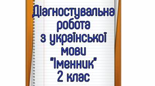 Діагностувальна робота  з української мови  "Іменник", 2 клас