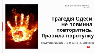 Правила порятунку при пожежі.