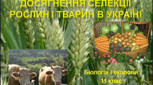 Презентація "Досягнення селекції рослин і тварин в Україні"