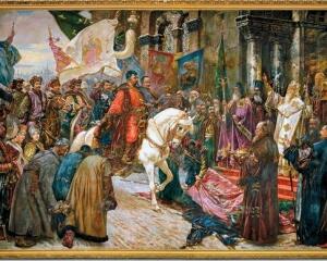 Картину "В'їзд Богдана Хмельницького до Києва 1649 року" художник Микола Івасюк творив два десятиліття | Новини на Gazeta.ua