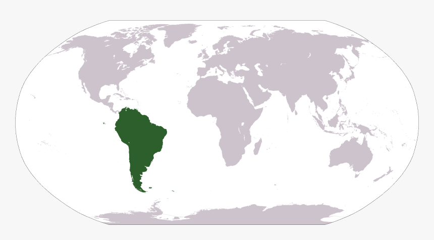 Locationsouthamerica - Latin America Highlighted On A Map, HD Png Download - kindpng