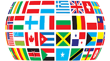 The flags of 24 countries